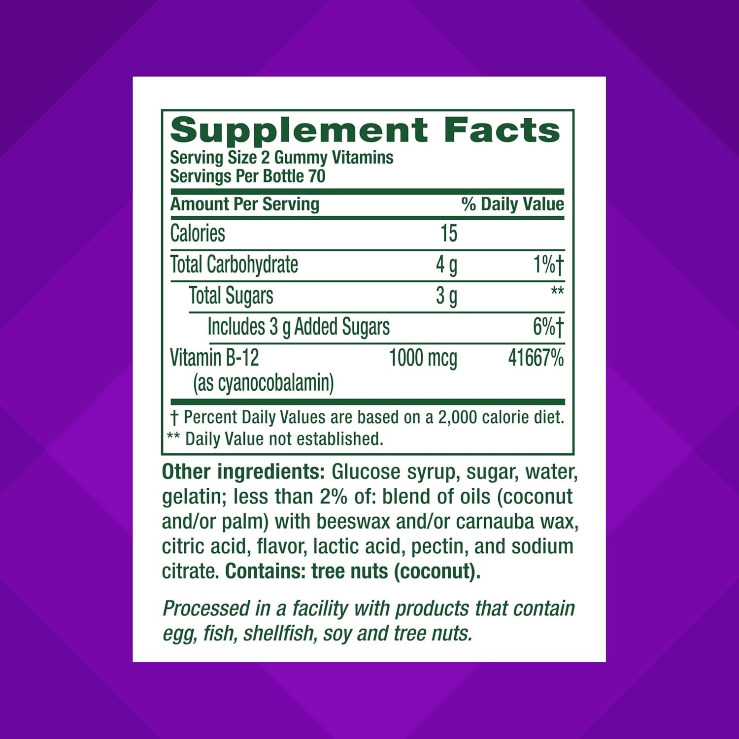 Vitafusion Vitamin B12 Gummy Vitamins for Energy Metabolism Support, Raspberry Flavored, America’S Number 1 Gummy Vitamin , 70 Day Supply, 140 Count