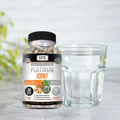 Naturals Platinum Mobility Turmeric - Bioperine, Glucosamine, Turmeric with Boswellia, Healthy Natural Mobility Support, Turmeric Curcumin 1334Mg - 30 Capsules