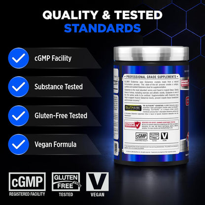 ALLMAX L Glutamine Powder 400G, Fermented L-Glutamine Powder Pure, Unflavored Glutamine Supplement for Gut Health, Recovery & Immune Support, Vegan, Gluten Free