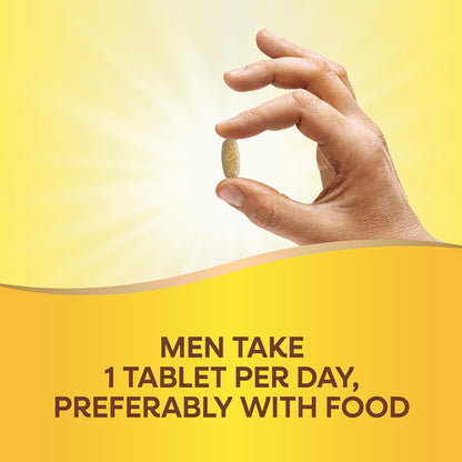 Nature'S Way Alive! Men’S 50+ Daily Ultra Multivitamin, High  Formula, Supports Healthy Brain, Eyes & Heart*, with Methylated B12, Gluten-Free, 60 Tablets (Packaging May Vary)