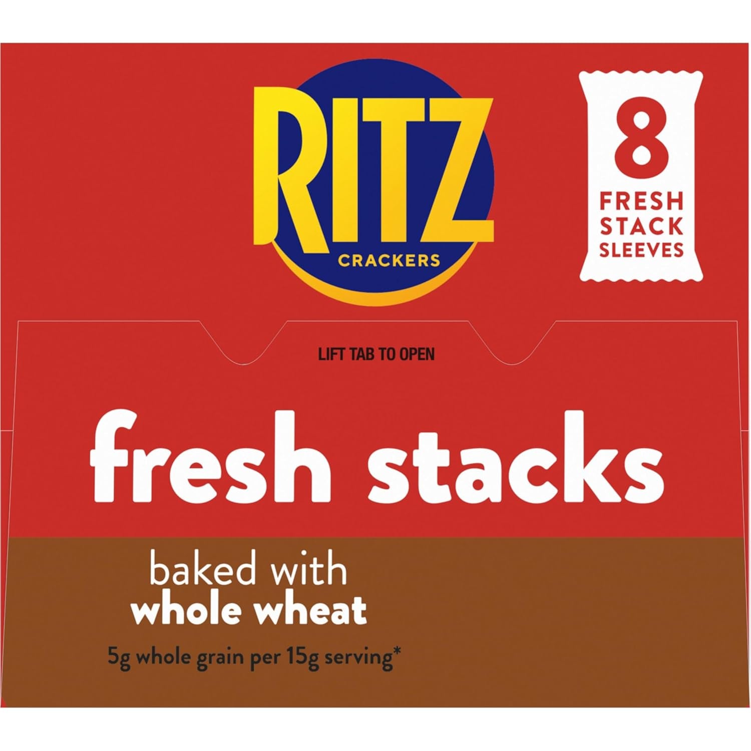 RITZ  Stacks Whole Wheat Crackers 8 Ct, Case of 6