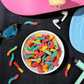 Trolli Sour Brite Crawlers Candy, Original Flavored Sour Gummy Worms, 7.2 Ounce