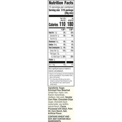 Betty Crocker Lower Sugar Brownie Mix, Double Chocolate Fudge, No Artificial Sweeteners, 14.7 Oz