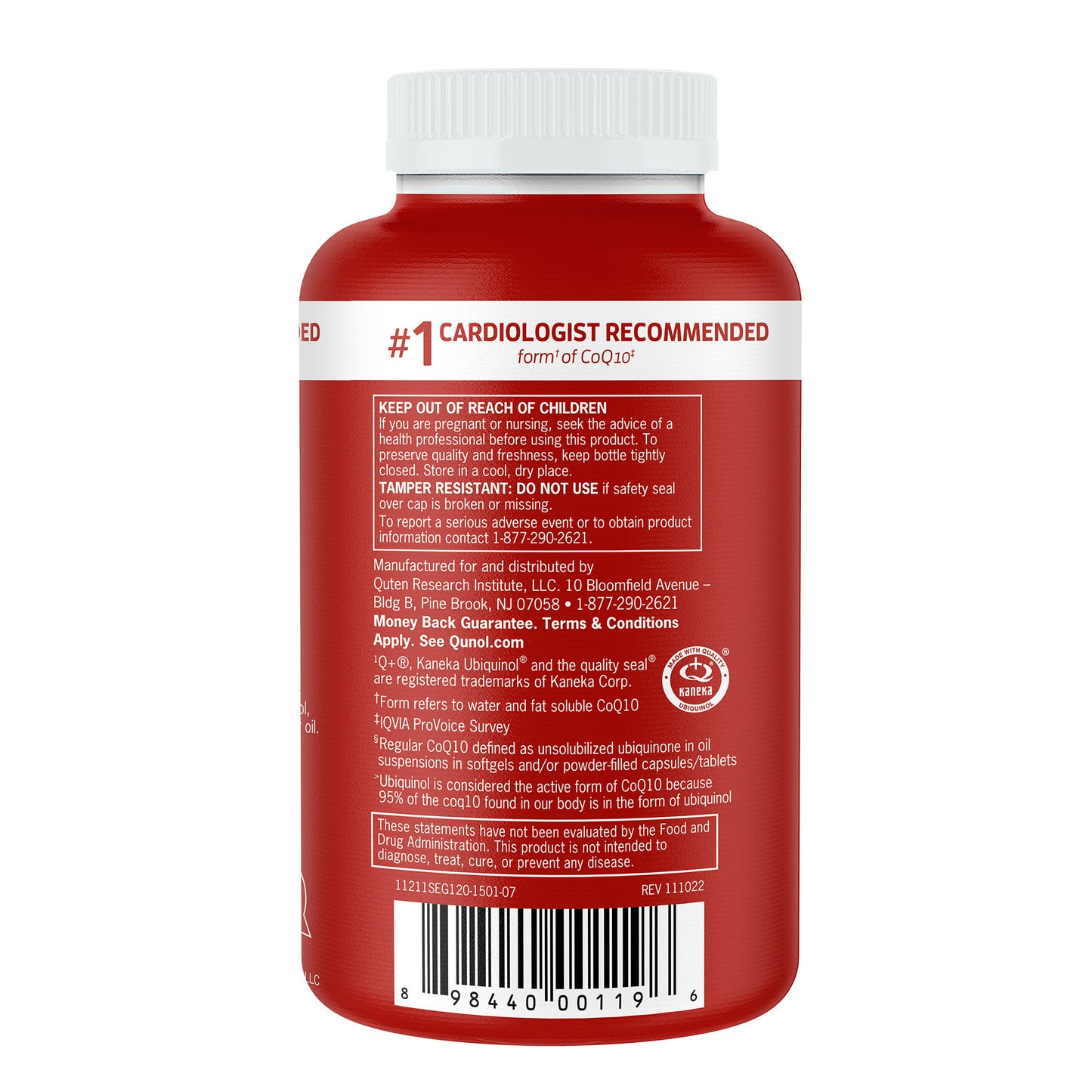 Qunol Mega Coq10 Ubiquinol 100 Mg., 120 Softgels