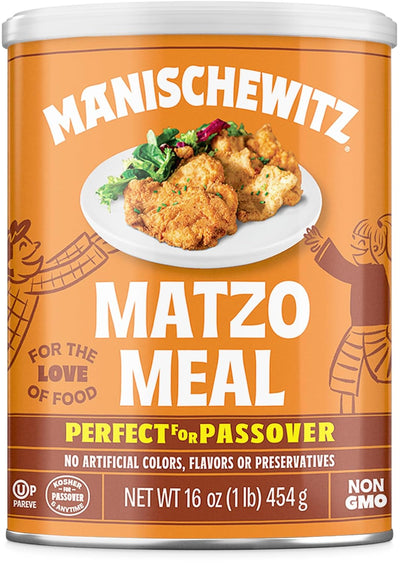 Manischewitz Matzo Meal Kosher for Passover Canister, 16 Ounce