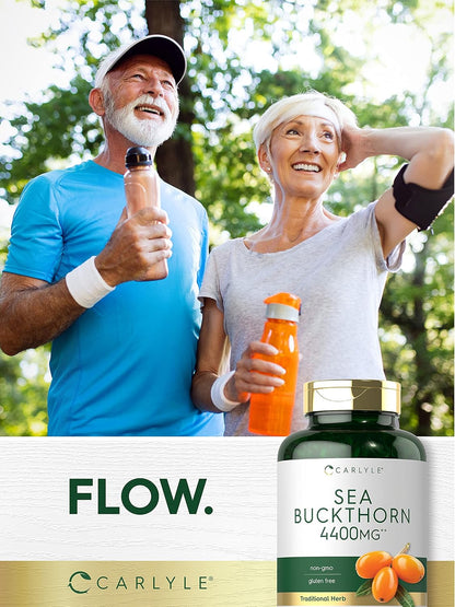 Carlyle Sea Buckthorn Oil Capsules 4400Mg | 200 Softgels | Non-Gmo, Gluten Free | Sea Buckthorn Berry Oil Supplement