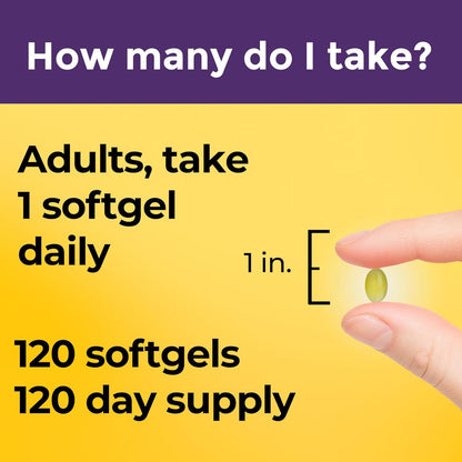 Nature Made Maximum Strength Biotin 5000 Mcg Softgels, Biotin Hair Skin and Nails Vitamins Dietary Supplement, 120 Count