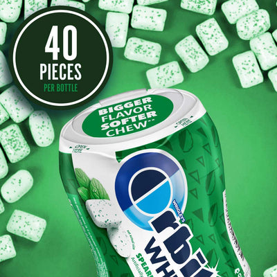 ORBIT WHITE Spearmint Sugarfree Gum, 40 Piece Bottle