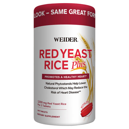 Weider Red Yeast Rice plus 1200 Mg, 240 Tablets
