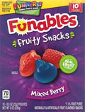 Funables Fruity Snacks, Mixed Berry Fruit Flavored Snacks, 0.8 Ounce Pouches (Pack of 10)