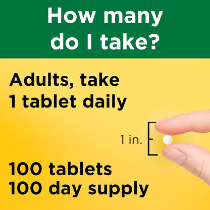 Nature Made Vitamin B1 100Mg, Thiamine B1 Supplement for Energy Metabolism Support, 100 Tablets, 100 Day Supply