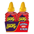 Lucas Gusano Fruity Chamoy Flavored Liquid Spicy Candy, 1.26Oz - 10 Pieces Pack for Treats, Fruit, Snack, Parties, Piñatas