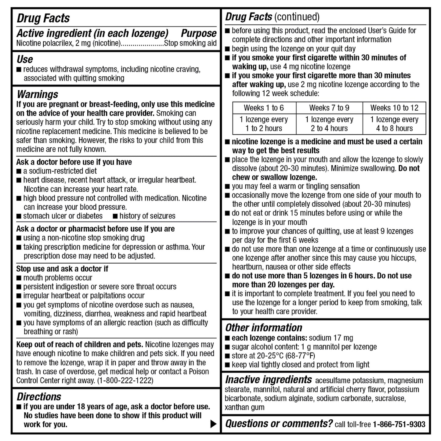 Kirkland Signature Quit 2Mg or 4Mg, Cherry Lozenges, 270 Pieces