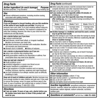 Kirkland Signature Quit 2Mg or 4Mg, Cherry Lozenges, 270 Pieces