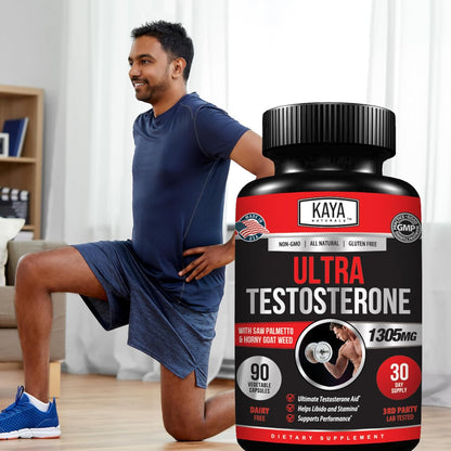 Naturals Ultra  - Men'S  Booster with Tongkat Ali, Horny Goat Weed, Tribulus - Natural Workout Supplement for Energy, Stamina, and Strength Booster - 90 Count