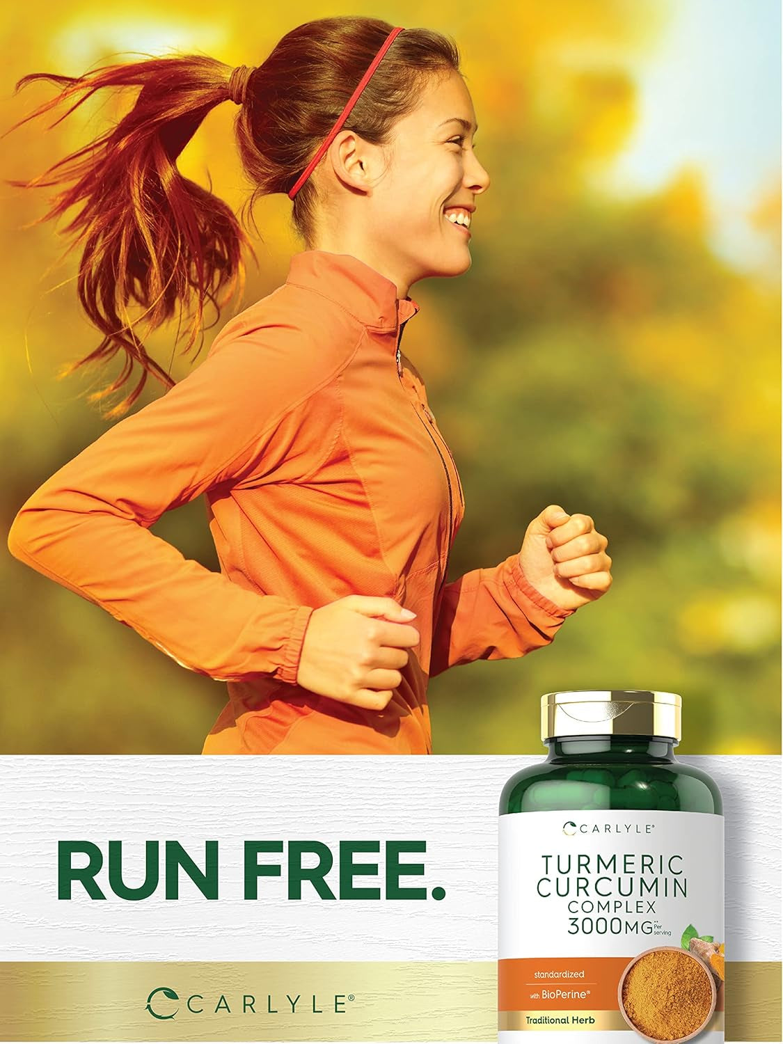 Carlyle Turmeric Curcumin Supplement | 3000Mg 180 Capsules | with Black Pepper, Curcuminoids and Bioperine | Non-Gmo, Gluten Free