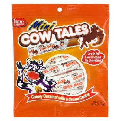 COW TALES CANDY MINIS CARAMEL with CREAM FILLING 4 OZ BAG
