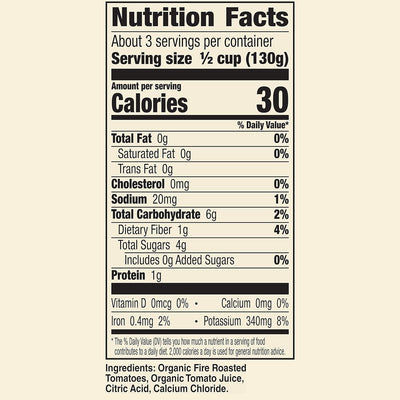 Muir Glen Organic Diced Fire Roasted Canned Tomatoes, No Salt Added, 14.5 Oz.