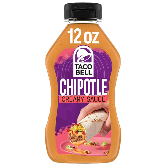 Taco Bell Creamy Chipotle Sauce, 12 Fl Oz Bottle, Case of 12