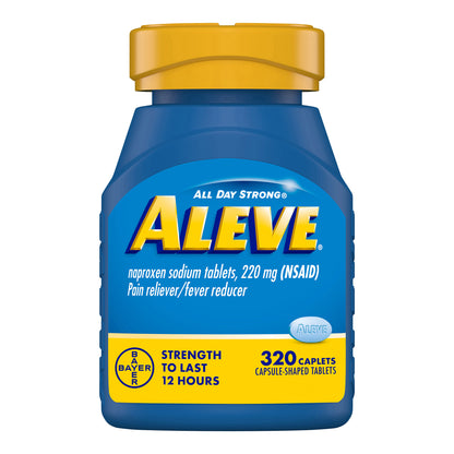 Aleve Naproxen Sodium 220 Mg. Pain Reliever/Fever Reducer, 320 Caplets