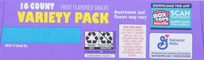 Fruit Roll-Ups, Fruit by the Foot, Gushers, Snacks Variety Pack, 16 Ct