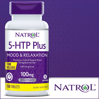 Natrol 5-HTP plus Mood & Relaxation 100 Mg., 150 Time Release Tablets