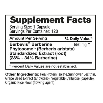 FEELGOOD Berberine Phytosome, 120 Vegan Capsules