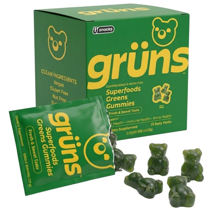 Grüns Adult Greens Gummies, 35 Daily Packs