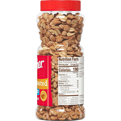 Fisher Snack Honey Roasted Dry Roasted Peanuts, 14 Ounces, Made with Real Honey, 100% Recyclable