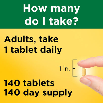 Nature Made Super B Complex with Vitamin C & Folic Acid, B Complex Vitamins for Women and Men, Dietary Supplement for Immune Support, 140 Tablets, 140 Day Supply