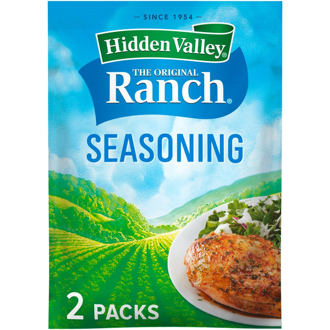 2 Pack Hidden Valley Original Ranch Gluten Free Original Ranch Salad Dressing and Seasoning Mix, 1 Oz Packing May Vary 