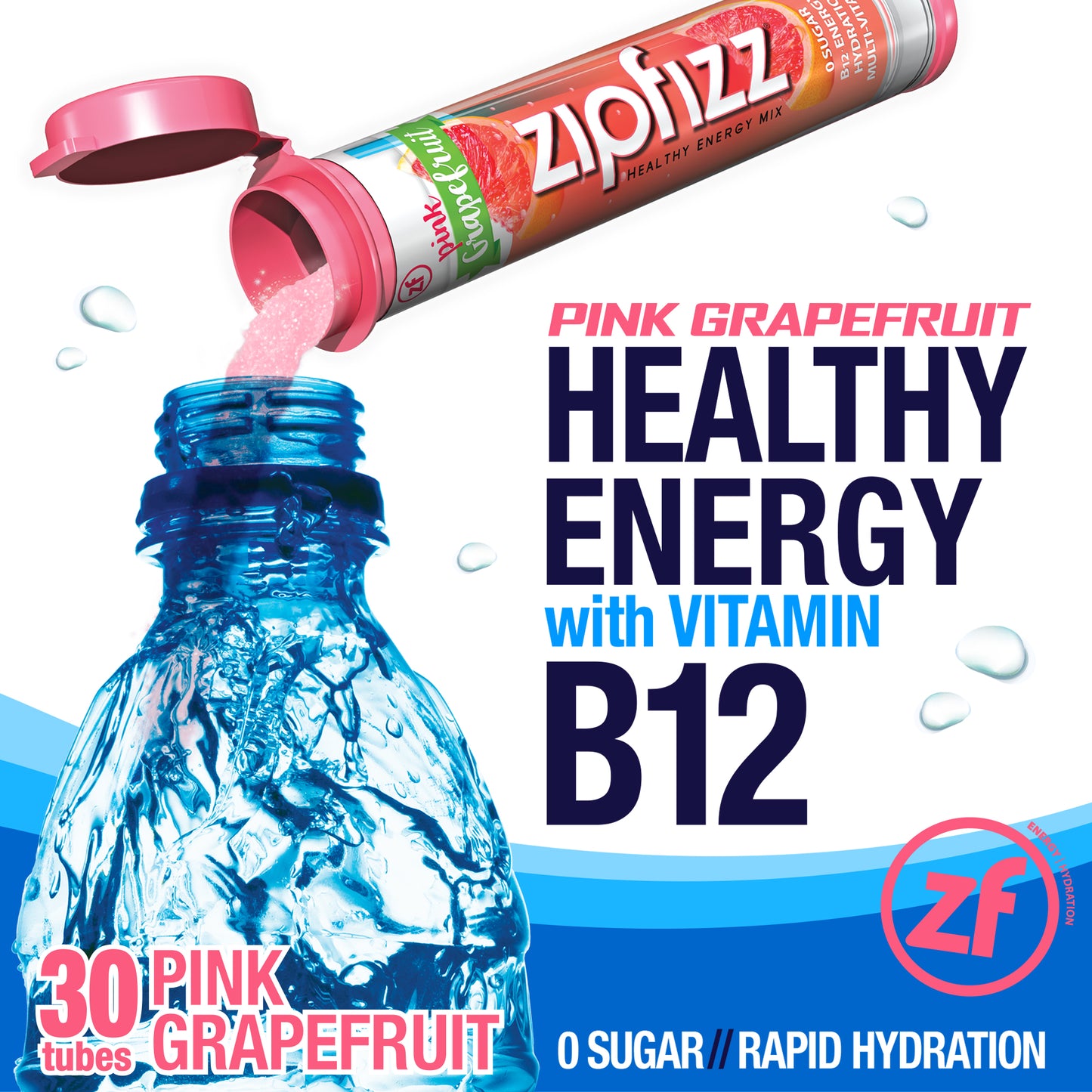 Zipfizz Multi-Vitamin Energy Hydration Drink Mix, 30 Tubes
