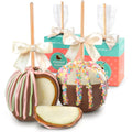 Home Delivery Sweet Celebration Milk and White Chocolate Covered Caramel Apples Pair 2 Count 