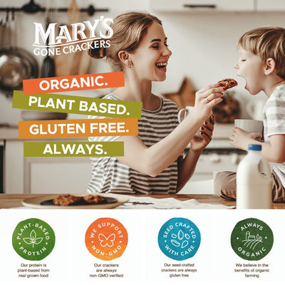 Mary'S Gone Crackers Super Seed Crackers, Organic Plant Based Protein, Gluten Free, Everything, 5.5 Ounce (Pack of 1)