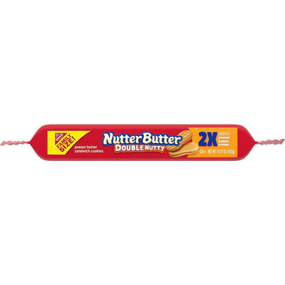 Nutter Butter Double Nutty Peanut Butter Sandwich Cookies, Family Size, 15.27 Oz
