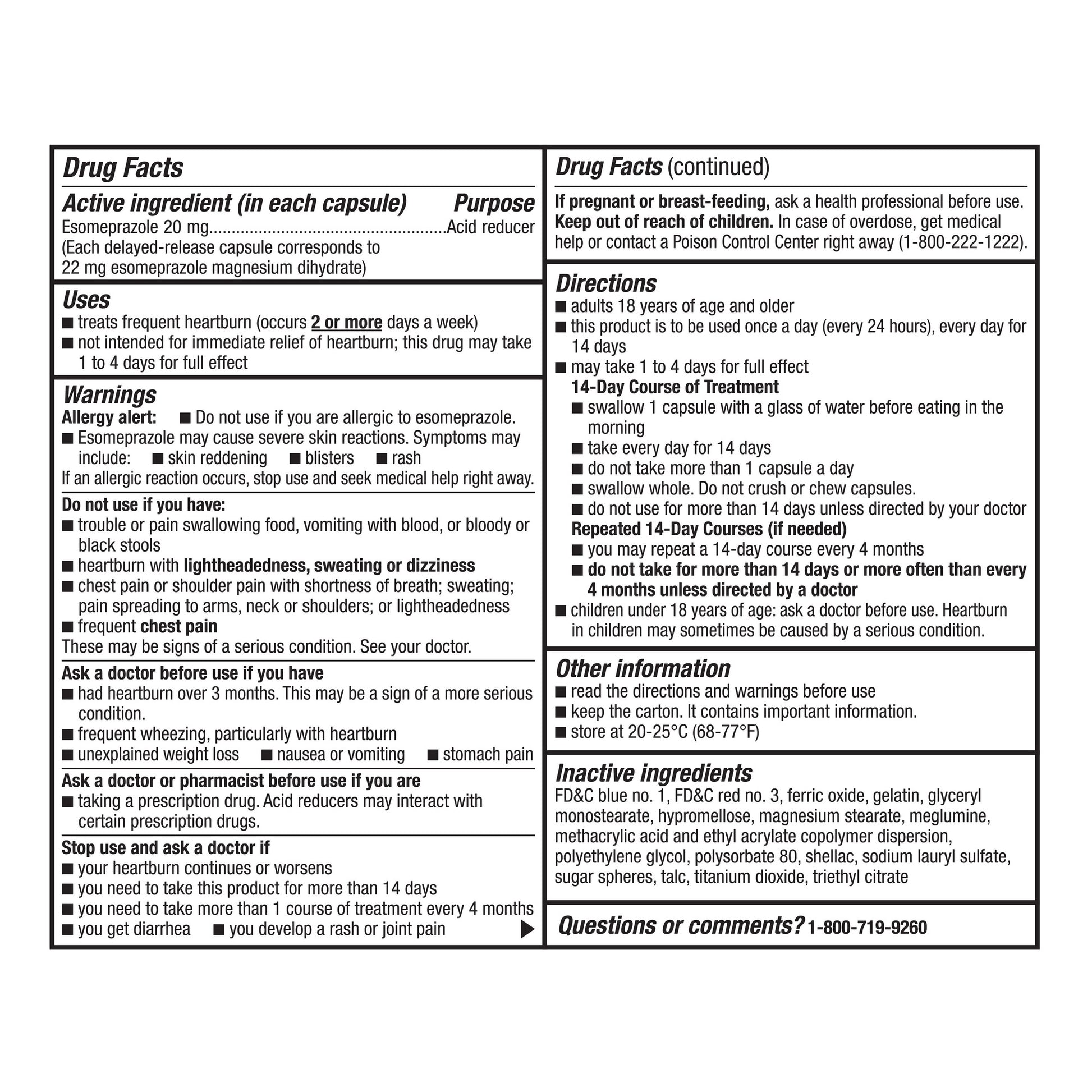 Kirkland Signature Esomeprazole 20 Mg., 42 Capsules