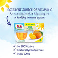 Dole Fruit Bowls Diced Peaches in 100% Juice Snacks, 4Oz 4 Total Cups, Gluten & Dairy Free, Bulk Lunch Snacks for Kids & Adults