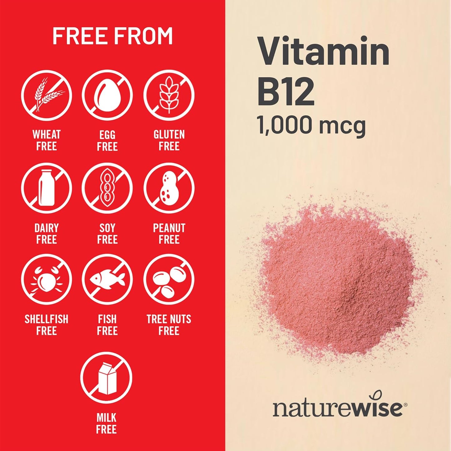Naturewise Vitamin B12 1000 Mcg - Dietary Supplement for Supporting Energy Metabolism, Mental Clarity, Nervous System Health - Easy-To-Swallow, Soy & Gluten-Free, Non-Gmo - 60 Softgels[60-Day Supply]