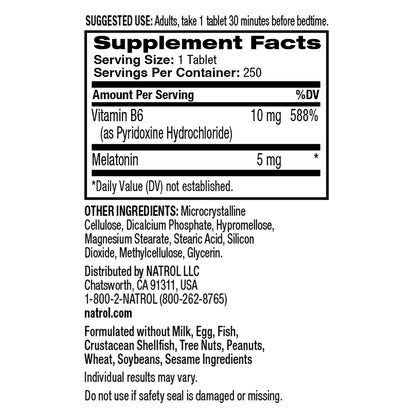 Natrol Melatonin Time Release 5 Mg., 250 Tablets