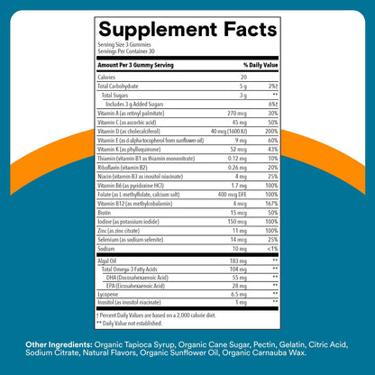 Smartypants Men'S Multivitamin Gummies - Improved Formula: Omega 3 (DHA/EPA), Methylfolate, Vitamin D3, C, Vitamin B12, B6, Vitamin A, K, Zinc & Selenium, Gluten Free, 90 Count (30 Day Supply)