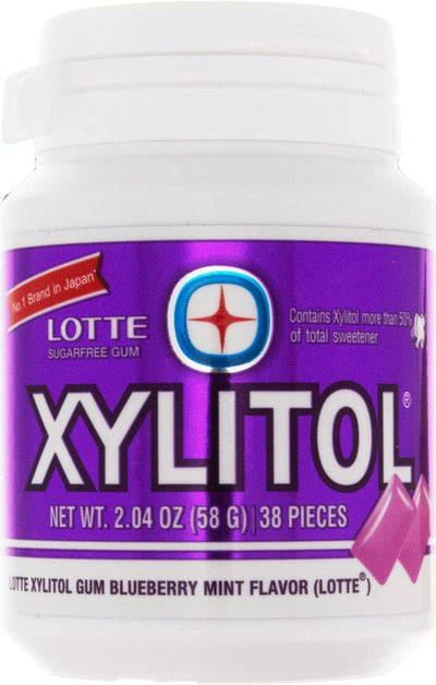 Lotte Xylitol Blueberry Mint Gum 2.04 OZ (Pack of 1)
