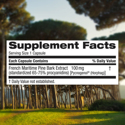 Trunature Pycnogenol 100 Mg., 60 Vegetarian Capsules