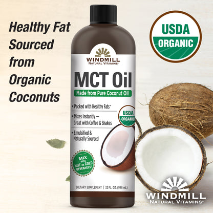 Windmill USDA Organic MCT Oil, 32 Fl Oz
