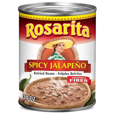 Rosarita Spicy Jalapeno Refried Beans, 30 Oz