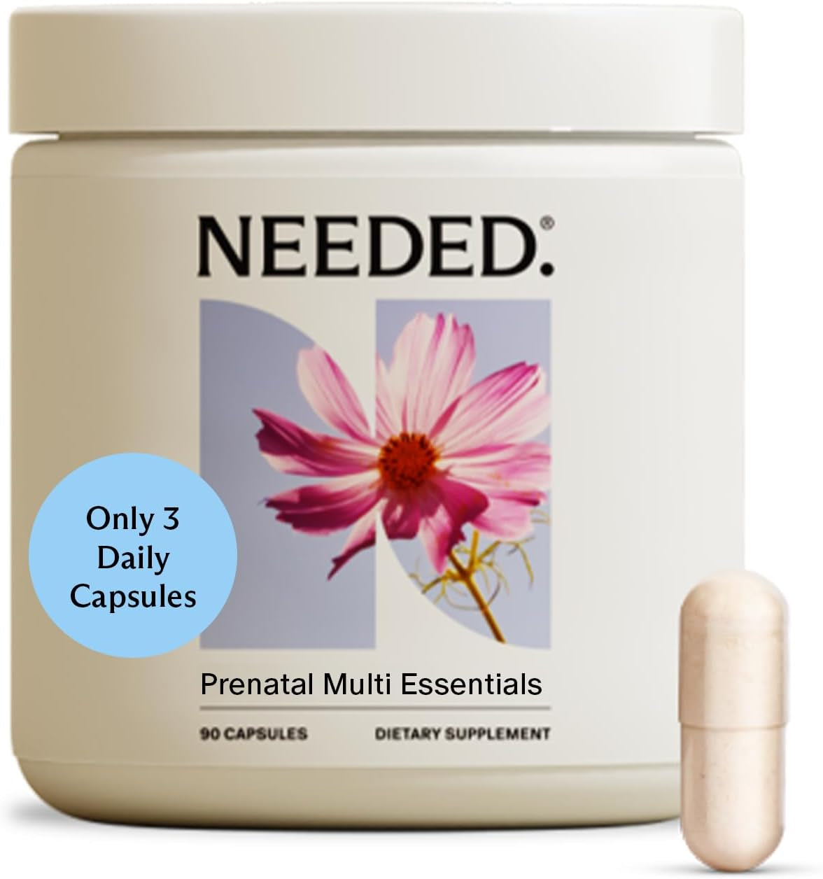 Needed. Multivitamin for Prenatal | Prenatal Multi Essentials Capsule - Pregnancy, Breastfeeding, Postpartum | Expertly-Formulated & Third-Party Tested, | 30-Day Supply
