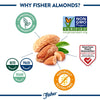 Fisher Chef’S Naturals Whole Almonds, 6 Oz Resealable Bag, Unsalted Raw Nuts for Baking & Cooking, Heart Healthy Snack, Vegan Protein, Keto Snack, Gluten Free