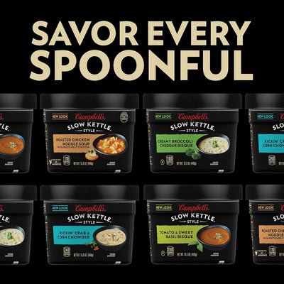 Campbell'S Slow Kettle Style Baked Potato Soup with Applewood Smoked Uncured Bacon, 15.5 OZ Microwavable Bowl