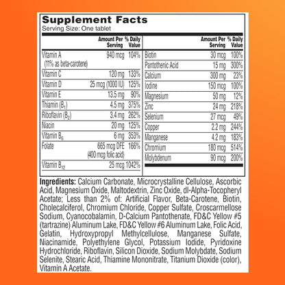 One a Day Multivitamin for Women 50 and over Tablets, Womens Multivitamin 50 plus with Vitamins D, C, E, Zinc & Biotin, Daily Vitamins for Woman 50+, 200 Ct (Packaging May Vary)