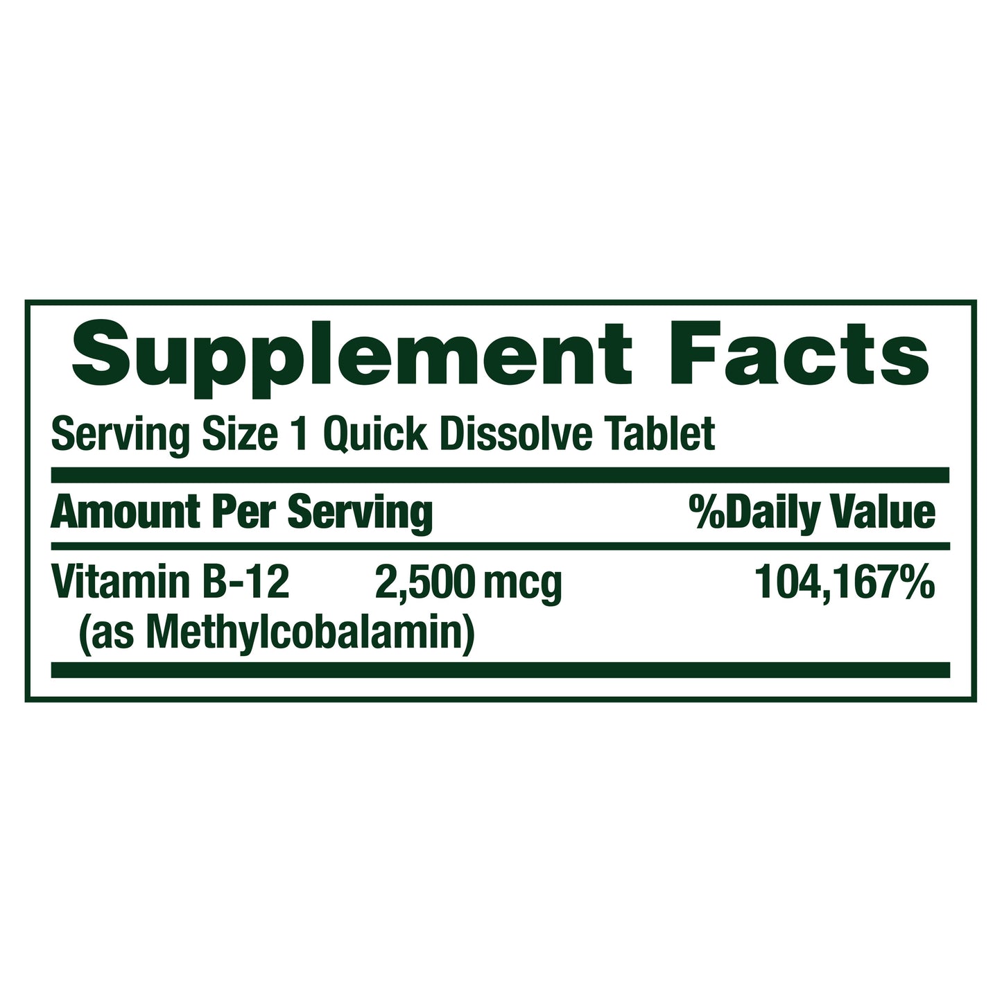 Nature'S Bounty Vitamin B-12 2500 Mcg, 300 Quick Dissolve Tablets
