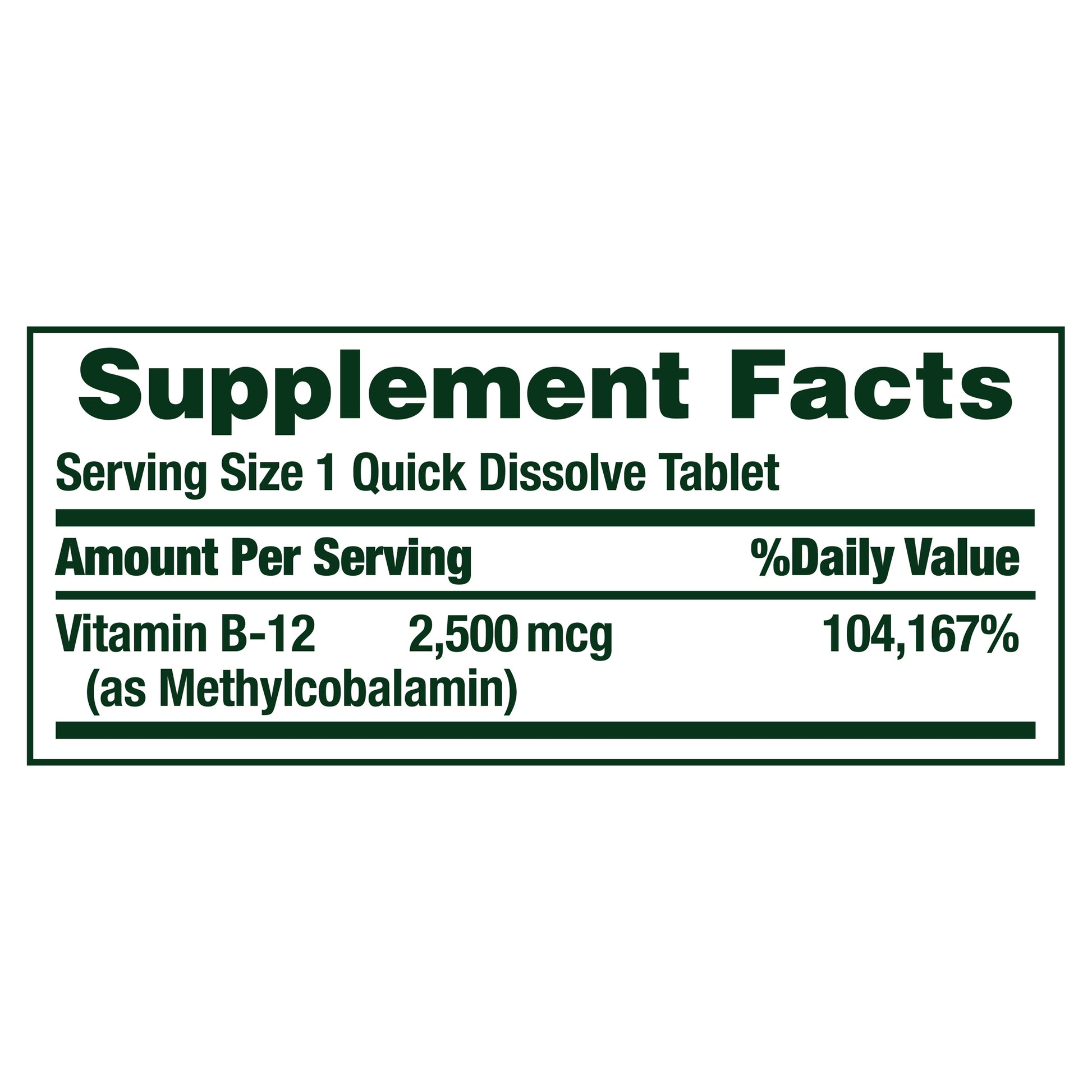 Nature'S Bounty Vitamin B-12 2500 Mcg, 300 Quick Dissolve Tablets
